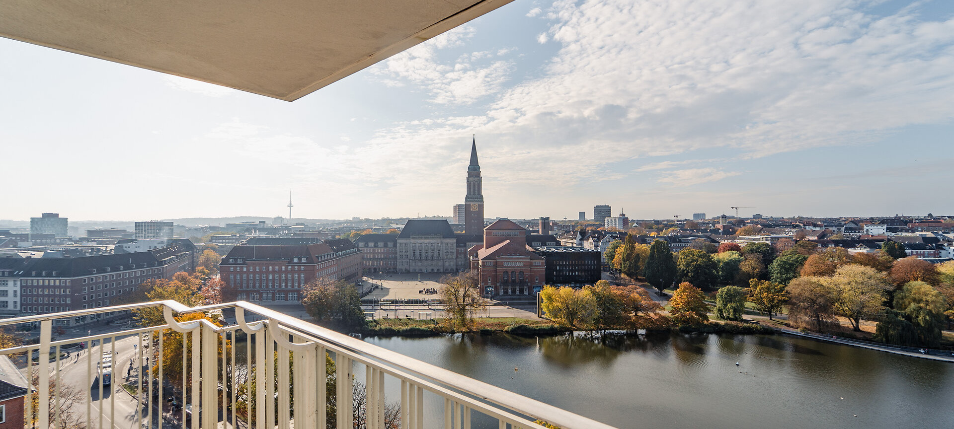 Blick auf die Kieler Förde von Balkon