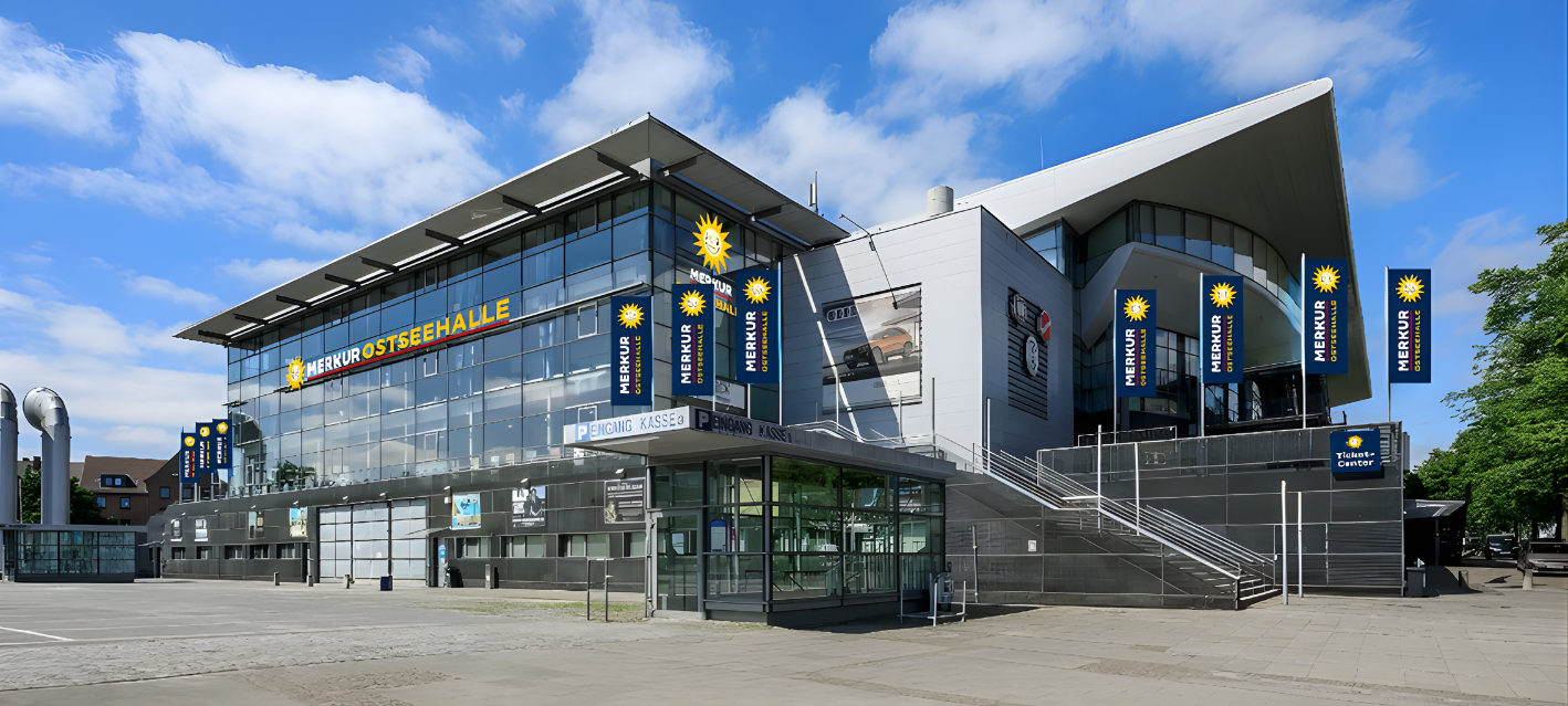 Arena from the outside and walls out of stone